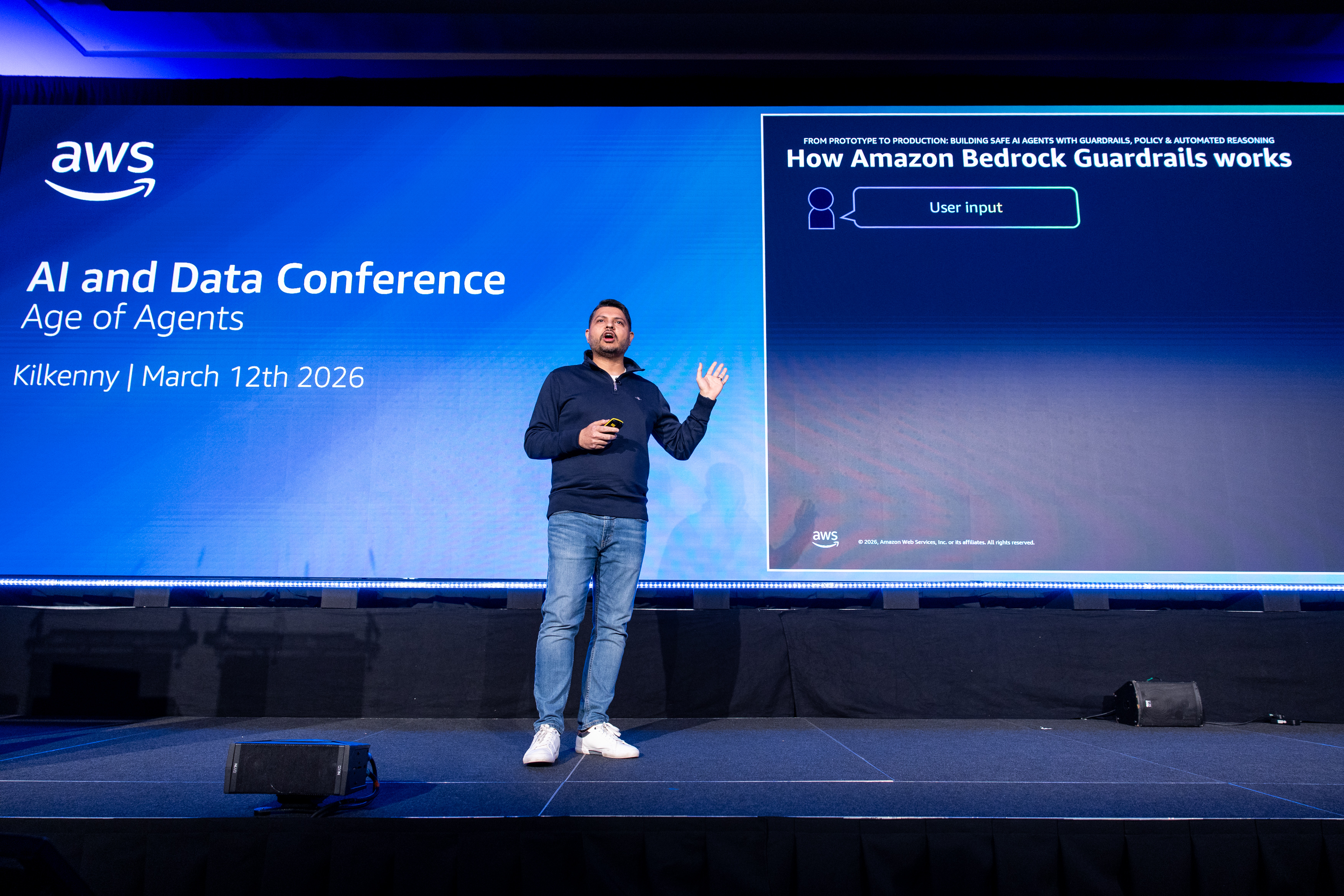 AWS AI & Data Conference Kilkenny 2026 — on stage