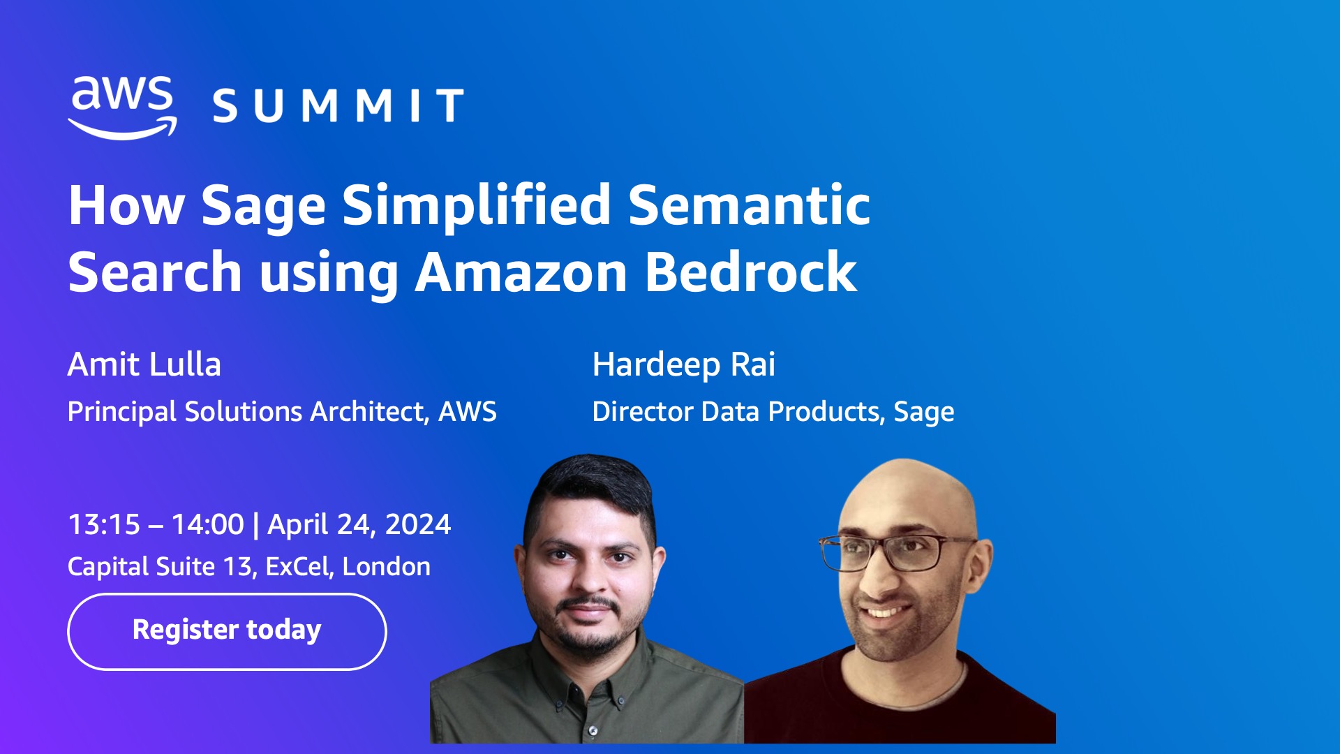 AWS Summit London 2024 — Sage Semantic Search